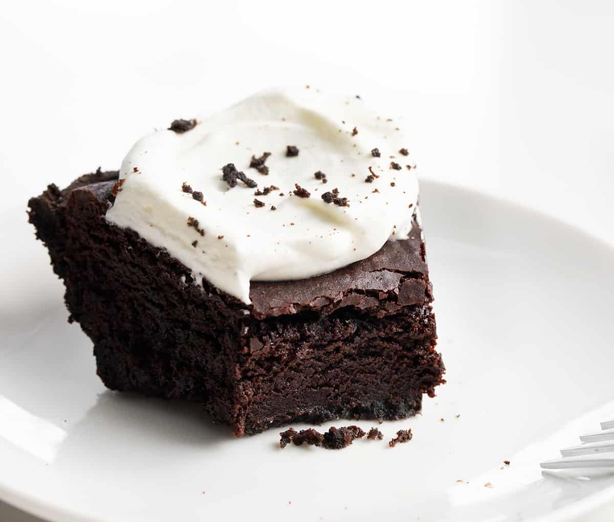Brownie with Whipped Cream